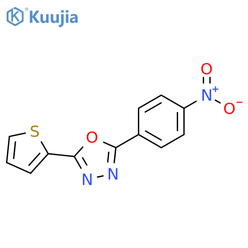 1,3,4-Oxadiazole, 2-(4-nitrophenyl)-5-(2-thienyl)- structure