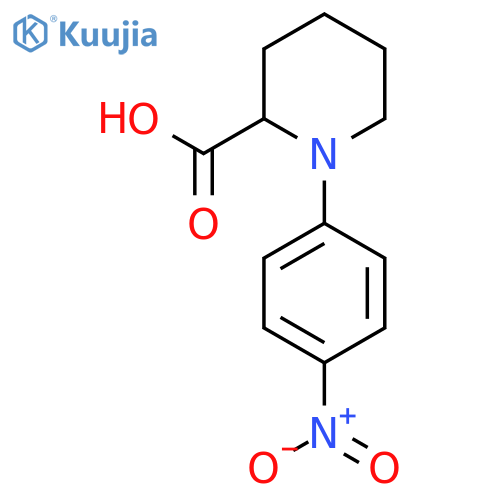 1-(4-Nitrophenyl)piperidine-2-carboxylic acid structure