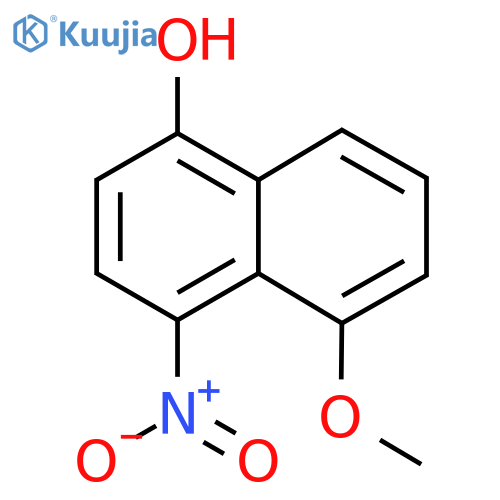 4-Nitro-5-methoxy-1-hydroxynaphthalene structure