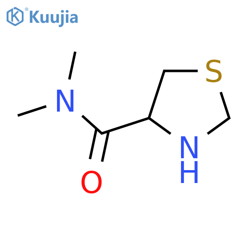 N,N-dimethyl-1,3-thiazolidine-4-carboxamide structure