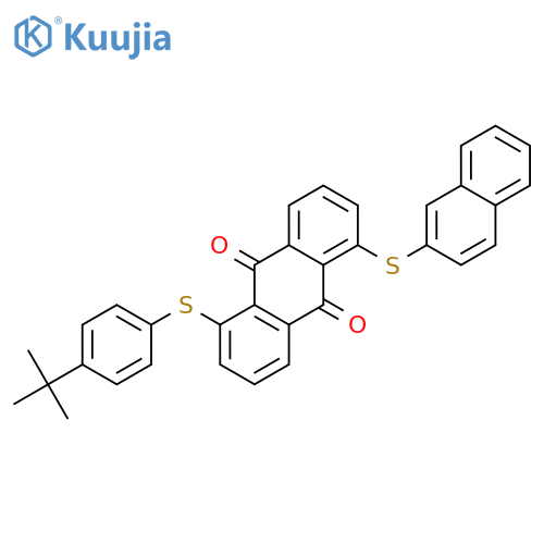 9,10-Anthracenedione,1-[[4-(1,1-dimethylethyl)phenyl]thio]-5-(2-naphthalenylthio)- structure