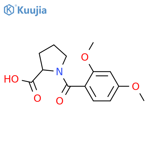 1-(2,4-dimethoxybenzoyl)pyrrolidine-2-carboxylic acid structure