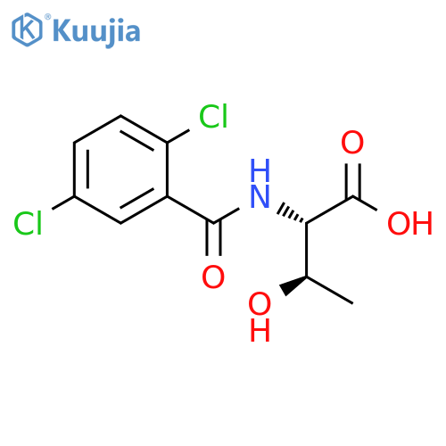 2-(2,5-dichlorophenyl)formamido-3-hydroxybutanoic acid structure