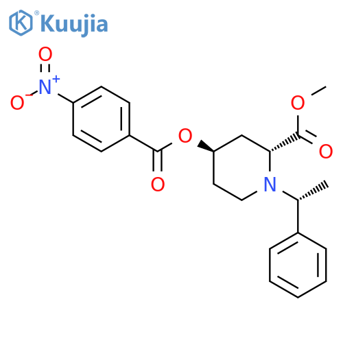 Methyl(2R,4R)-4-[(4-Nitrobenzoyl)oxy]-1-[(R)-1-phenylethyl]piperidine-2-carboxylate structure
