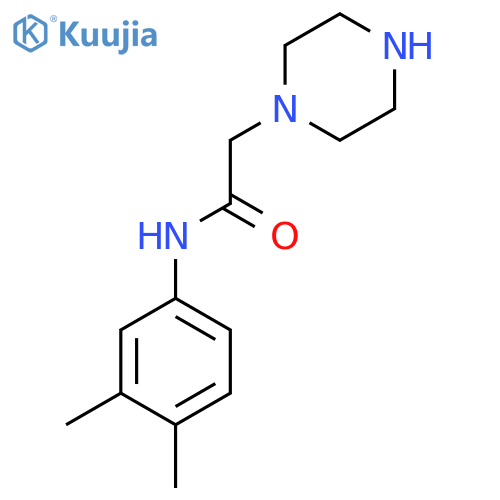 N-(3,4-Dimethylphenyl)-2-piperazin-1-ylacetamide dihydrochloride structure