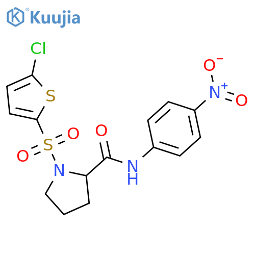 1-[(5-chlorothiophen-2-yl)sulfonyl]-N-(4-nitrophenyl)pyrrolidine-2-carboxamide structure