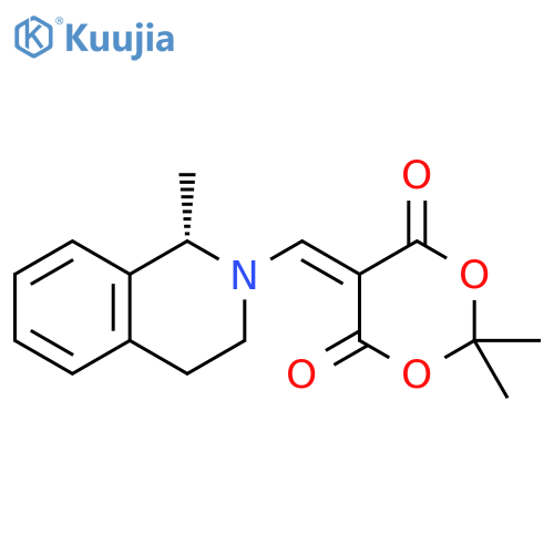 1,3-Dioxane-4,6-dione, 5-[(3,4-dihydro-1-methyl-2(1H)-isoquinolinyl)methylene]-2,2-dimethyl-, (S)- (9CI) structure