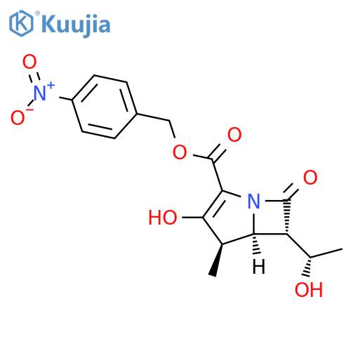 1-Azabicyclo[3.2.0]hept-2-ene-2-carboxylic acid, 3-hydroxy-6-(1-hydroxyethyl)-4-methyl-7-oxo-, (4-nitrophenyl)methyl ester, [4R-[4α,5β,6β(R*)]]- (9CI) structure