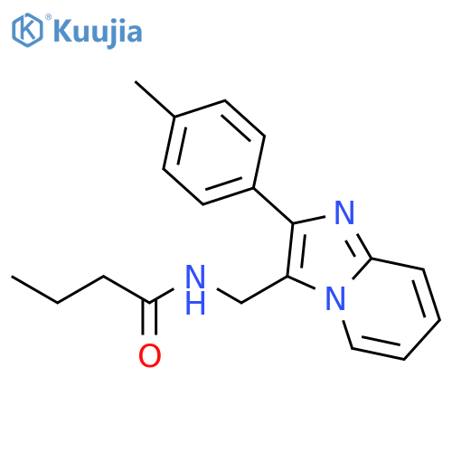 Butanamide, N-[[2-(4-methylphenyl)imidazo[1,2-a]pyridin-3-yl]methyl]- structure