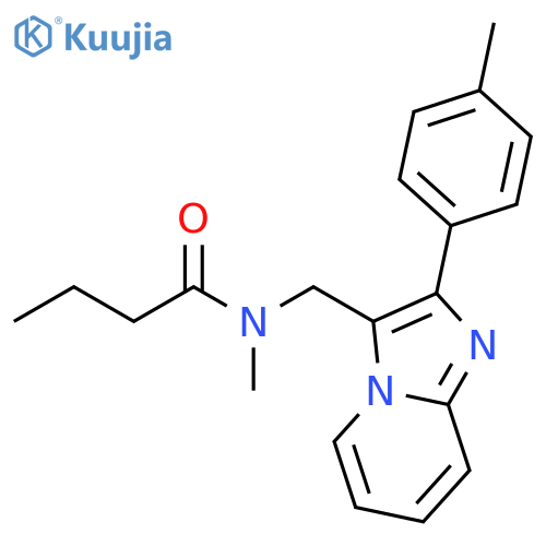 Butanamide,N-methyl-N-[[2-(4-methylphenyl)imidazo[1,2-a]pyridin-3-yl]methyl]- structure