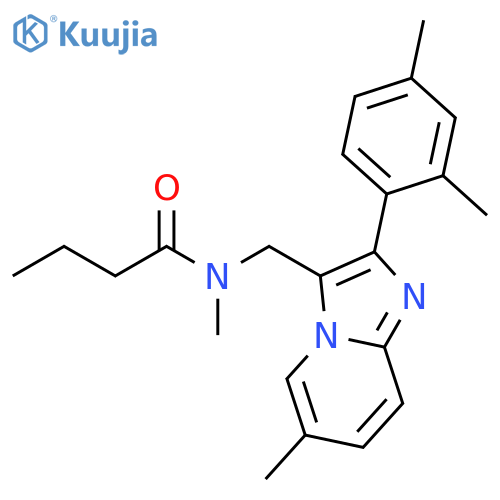 Butanamide,N-[[2-(2,4-dimethylphenyl)-6-methylimidazo[1,2-a]pyridin-3-yl]methyl]-N-methyl- structure