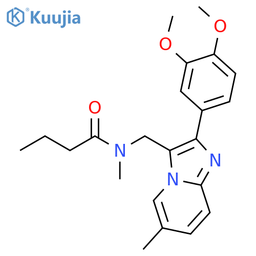 Butanamide,N-[[2-(3,4-dimethoxyphenyl)-6-methylimidazo[1,2-a]pyridin-3-yl]methyl]-N-methyl- structure