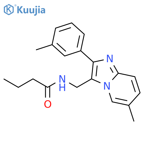Butanamide,N-[[6-methyl-2-(3-methylphenyl)imidazo[1,2-a]pyridin-3-yl]methyl]- structure