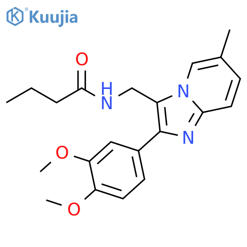 Butanamide,N-[[2-(3,4-dimethoxyphenyl)-6-methylimidazo[1,2-a]pyridin-3-yl]methyl]- structure