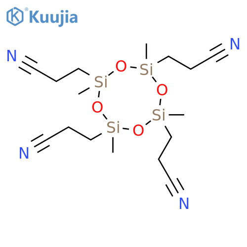 Cyclotetrasiloxane-2,4,6,8-tetrapropanenitrile, 2,4,6,8-tetramethyl- structure