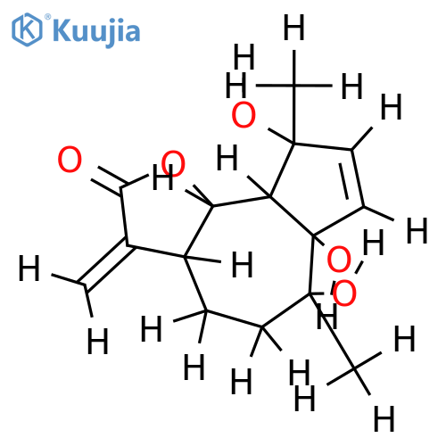 1beta,4alpha,10alpha-trihydroxy-5alpha,11alphaH-guaia-2-en-12,6alpha-olide structure