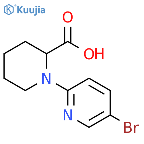 2-Piperidinecarboxylic acid, 1-(5-bromo-2-pyridinyl)- structure