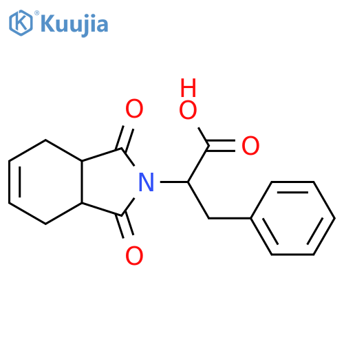 2-(1,3-Dioxo-1,3,3a,4,7,7a-hexahydro-2H-isoindol-2-yl)-3-phenylpropanoic acid structure