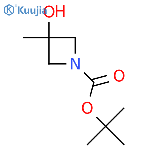 Tert-butyl 3-hydroxy-3-methylazetidine-1-carboxylate structure