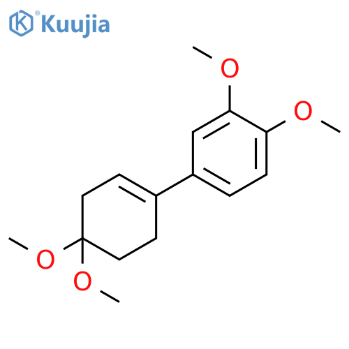 Benzene, 4-(4,4-dimethoxy-1-cyclohexen-1-yl)-1,2-dimethoxy- structure