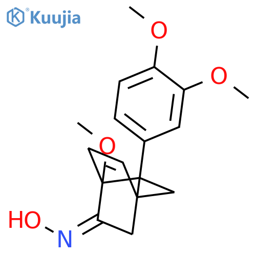 Bicyclo[2.2.2]oct-5-en-2-one, 4-(3,4-dimethoxyphenyl)-1-methoxy-, oxime structure