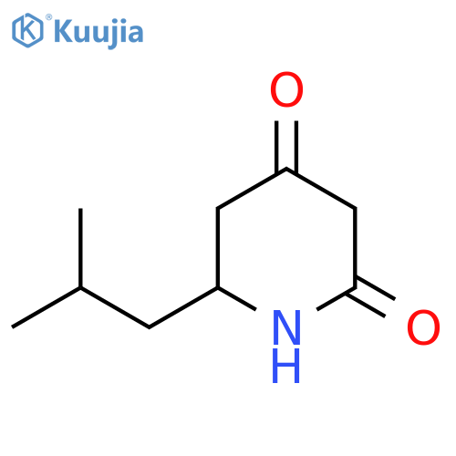 6-(2-Methylpropyl)piperidine-2,4-dione structure