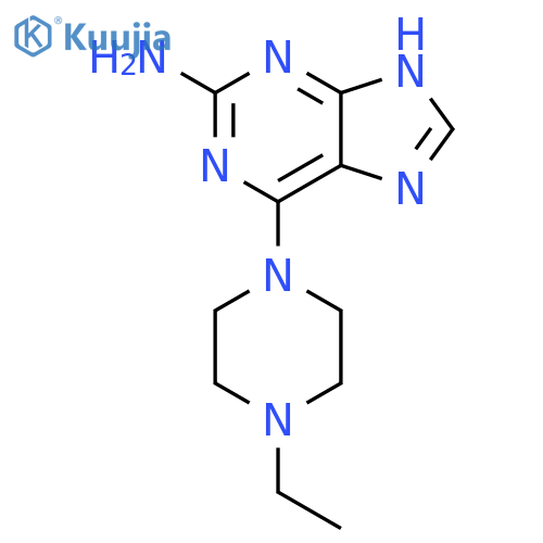 6-(4-ethyl-1-piperazinyl)-9H-Purin-2-amine structure