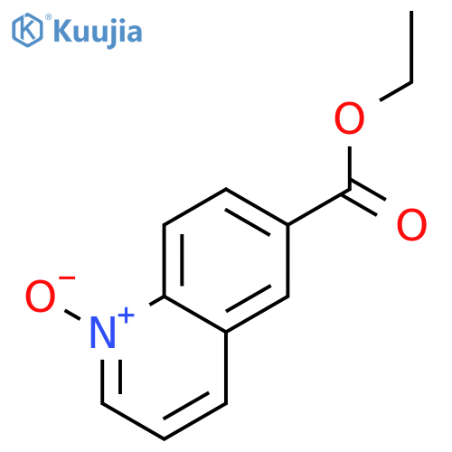 6-Quinolinecarboxylic acid, ethyl ester, 1-oxide structure