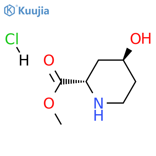 rac-methyl (2R,4R)-4-hydroxypiperidine-2-carboxylate hydrochloride, trans structure
