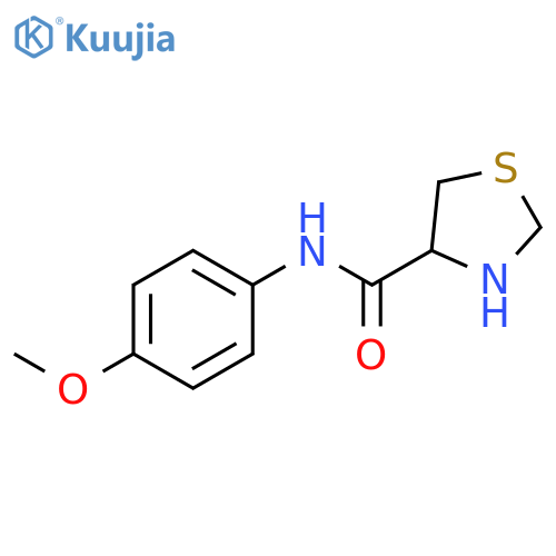 N-(4-methoxyphenyl)-1,3-thiazolidine-4-carboxamide structure