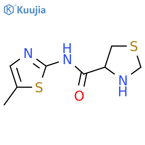 N-(5-methyl-1,3-thiazol-2-yl)-1,3-thiazolidine-4-carboxamide structure