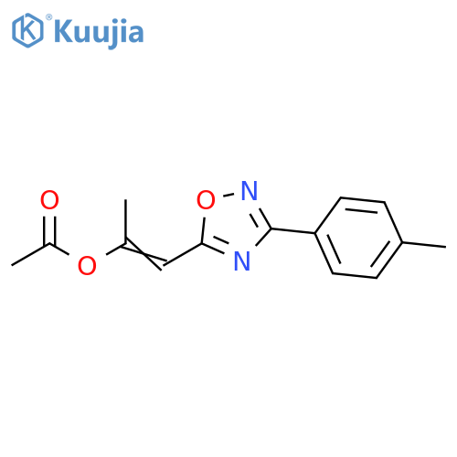 1-Propen-2-ol, 1-[3-(4-methylphenyl)-1,2,4-oxadiazol-5-yl]-, 2-acetate structure