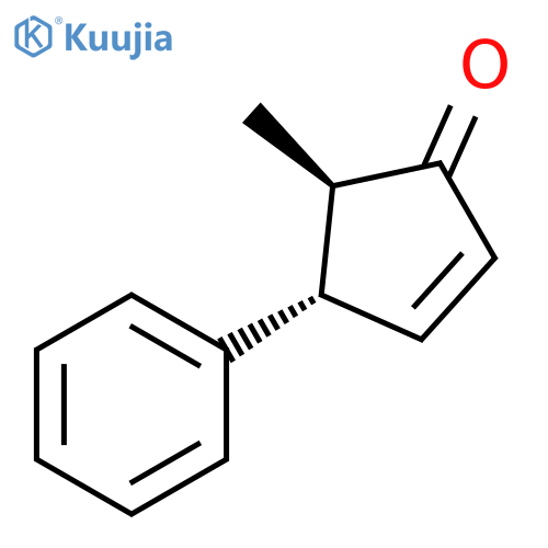 2-Cyclopenten-1-one, 5-methyl-4-phenyl-, trans- structure
