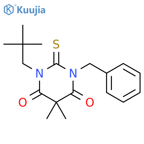 4,6(1H,5H)-Pyrimidinedione, 1-(2,2-dimethylpropyl)dihydro-5,5-dimethyl-3-(phenylmethyl)-2-thioxo- structure