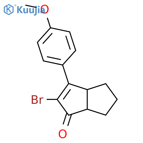 2-Bromo-3-(4-methoxyphenyl)-4,5,6,6a-tetrahydropentalen-1(3aH)-one structure