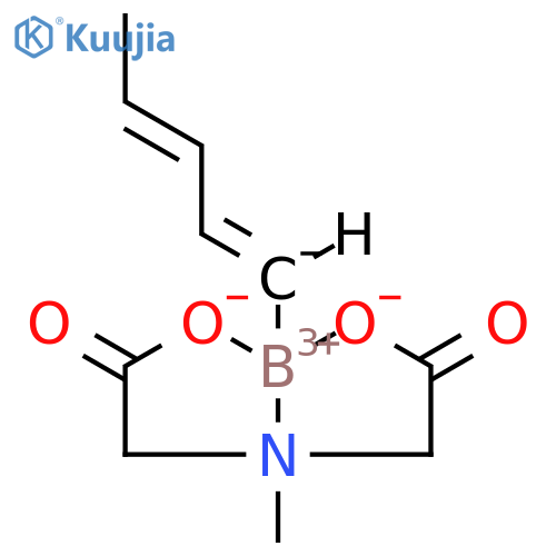 Boron, [N-[(carboxy-κO)methyl]-N-methylglycinato(2-)-κN,κO]-(1E,3E)-1,3-pentadien-1-yl-, (T-4)- structure