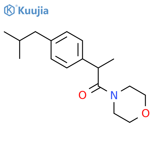 2-[4-(2-methylpropyl)phenyl]-1-morpholin-4-ylpropan-1-one structure
