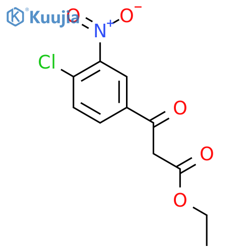 4-Chloro-3-nitro-beta-oxobenzenepropanoic acid ethyl ester structure