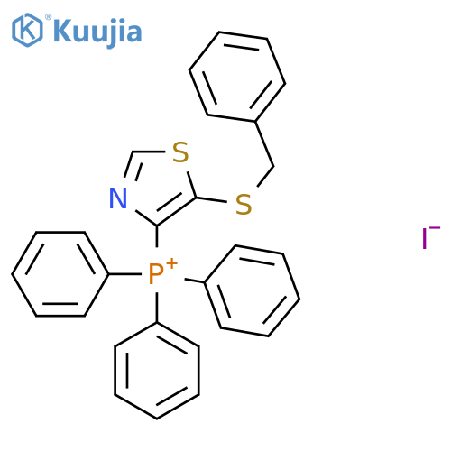 (5-(Benzylthio)thiazol-4-yl)triphenylphosphonium iodide structure
