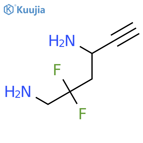 5-Hexyne-1,4-diamine,2,2-difluoro- structure
