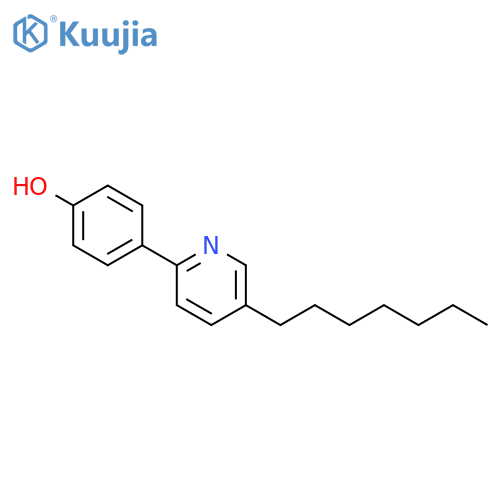 Phenol, 4-(5-heptyl-2-pyridinyl)- structure