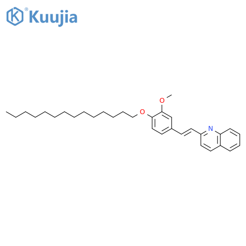 Quinoline, 2-[2-[3-methoxy-4-(tetradecyloxy)phenyl]ethenyl]- structure