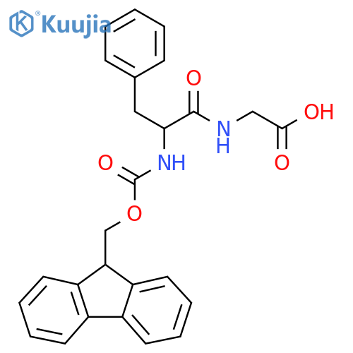 2-2-({(9H-fluoren-9-yl)methoxycarbonyl}amino)-3-phenylpropanamidoacetic acid structure