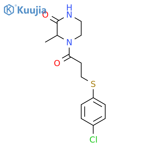 4-{3-[(4-chlorophenyl)sulfanyl]propanoyl}-3-methylpiperazin-2-one structure