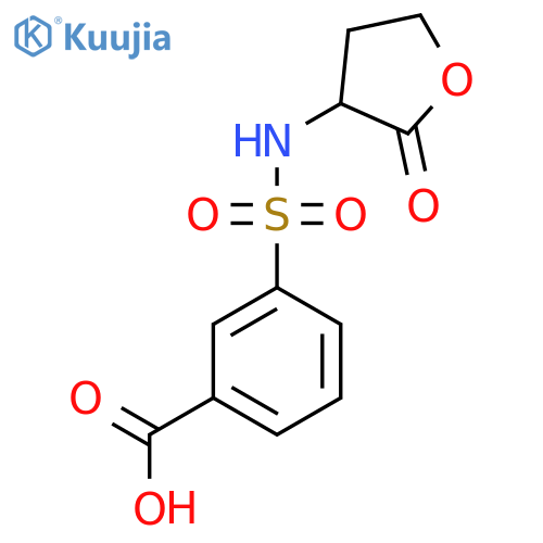 3-[(2-Oxooxolan-3-yl)sulfamoyl]benzoic acid structure