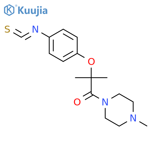 Piperazine, 1-[2-(4-isothiocyanatophenoxy)-2-methyl-1-oxopropyl]-4-methyl- structure