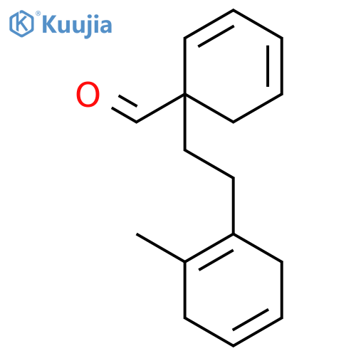 2,4-Cyclohexadiene-1-carboxaldehyde, 1-[2-(2-methyl-1,4-cyclohexadien-1-yl)ethyl]-, (±)- structure