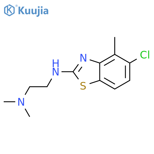 5-chloro-N-[2-(dimethylamino)ethyl]-4-methyl-1,3-benzothiazol-2-amine structure