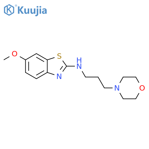 6-methoxy-N-[3-(morpholin-4-yl)propyl]-1,3-benzothiazol-2-amine structure