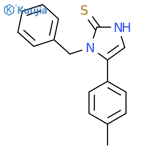 1-benzyl-5-(4-methylphenyl)-2,3-dihydro-1H-imidazole-2-thione structure
